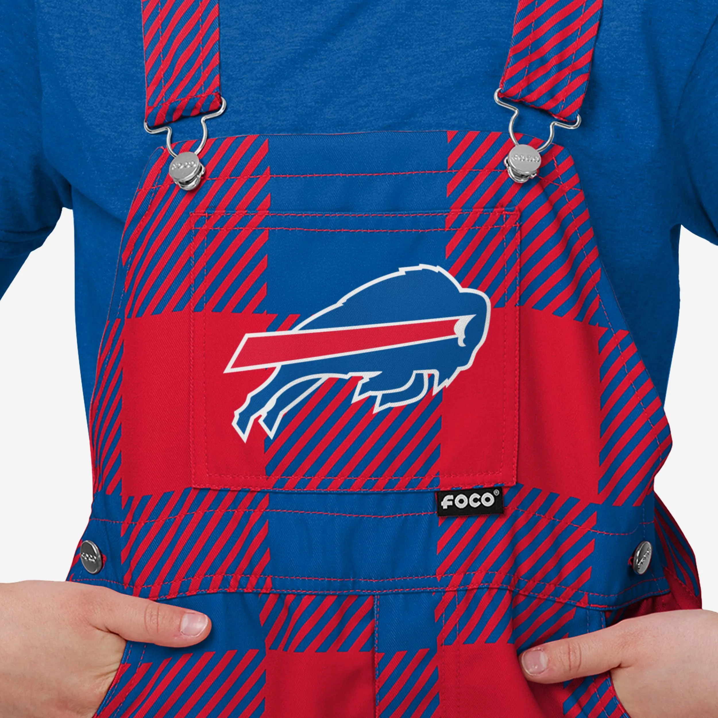 Buffalo Bills Youth Plaid Bib Overalls