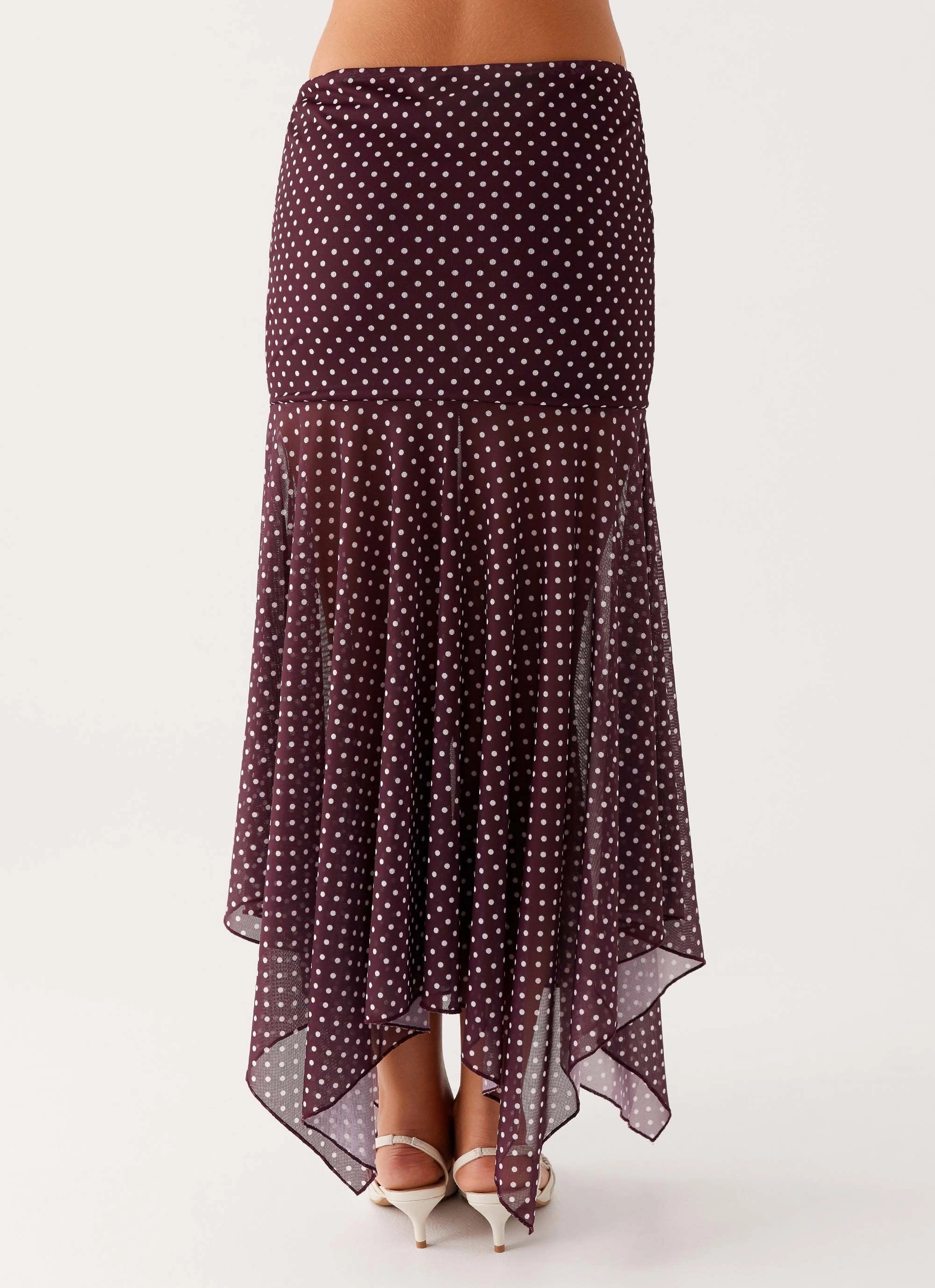 Buffy Maxi Skirt - Burgundy Limited Drop Clean Grace Versatile Style Wear