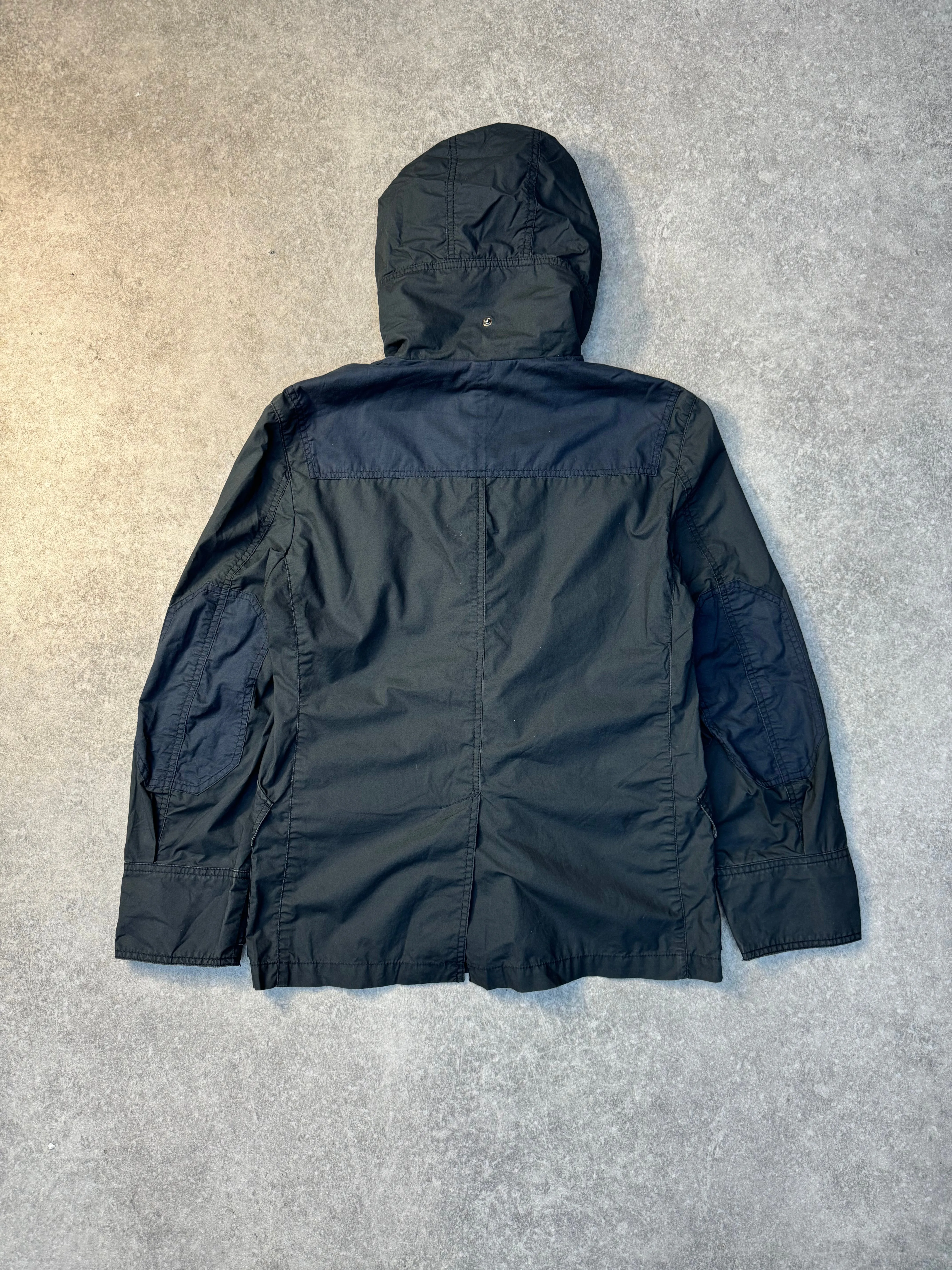 Burberry Black Label Navy Hooded Toggle Parka Jacket