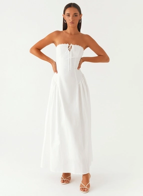 Comfortable Wear Feminine flowing piece Burleigh Maxi Dress - Ivory