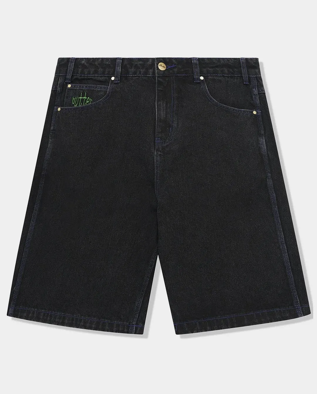 Butter Goods - Spider Denim Shorts - Washed Black