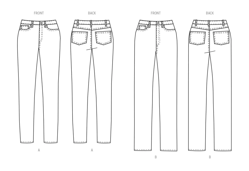 Butterick Pattern B6912 Women's Jeans