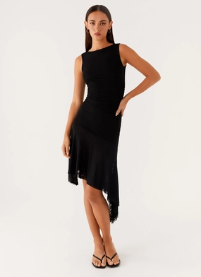 Fashion Forward Winona Midi Dress - Black