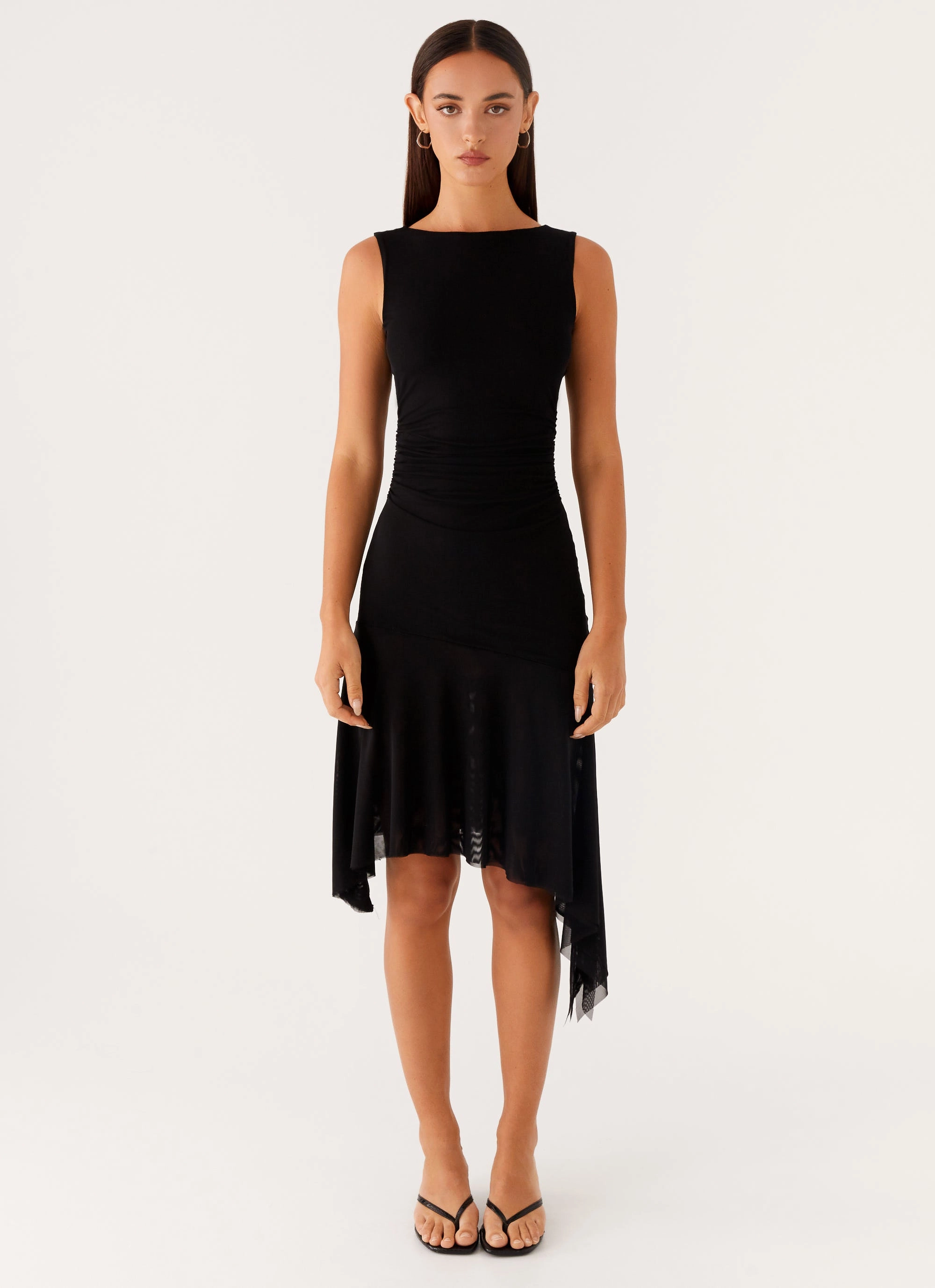 Winona Midi Dress - Black Casual Pick