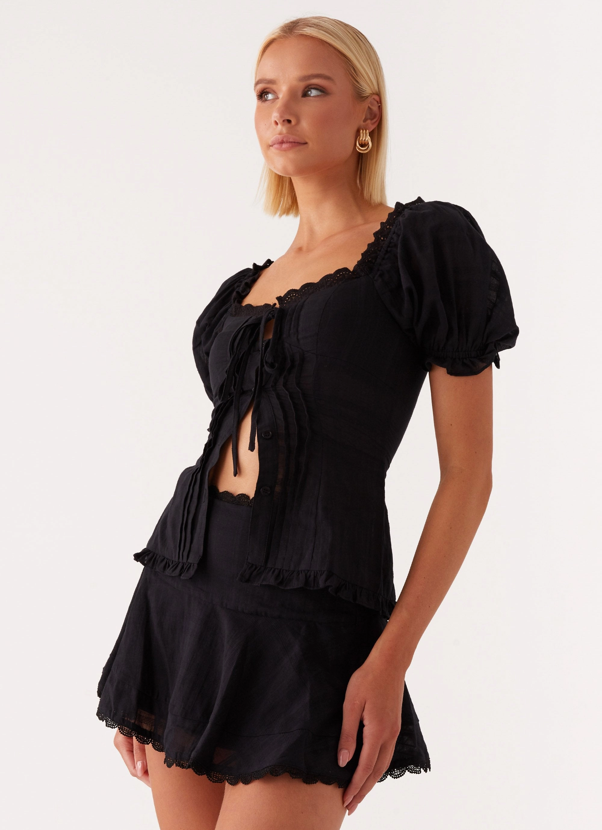 Hundred Percent Mini Skirt - Black Chill Look Cultural Heritage