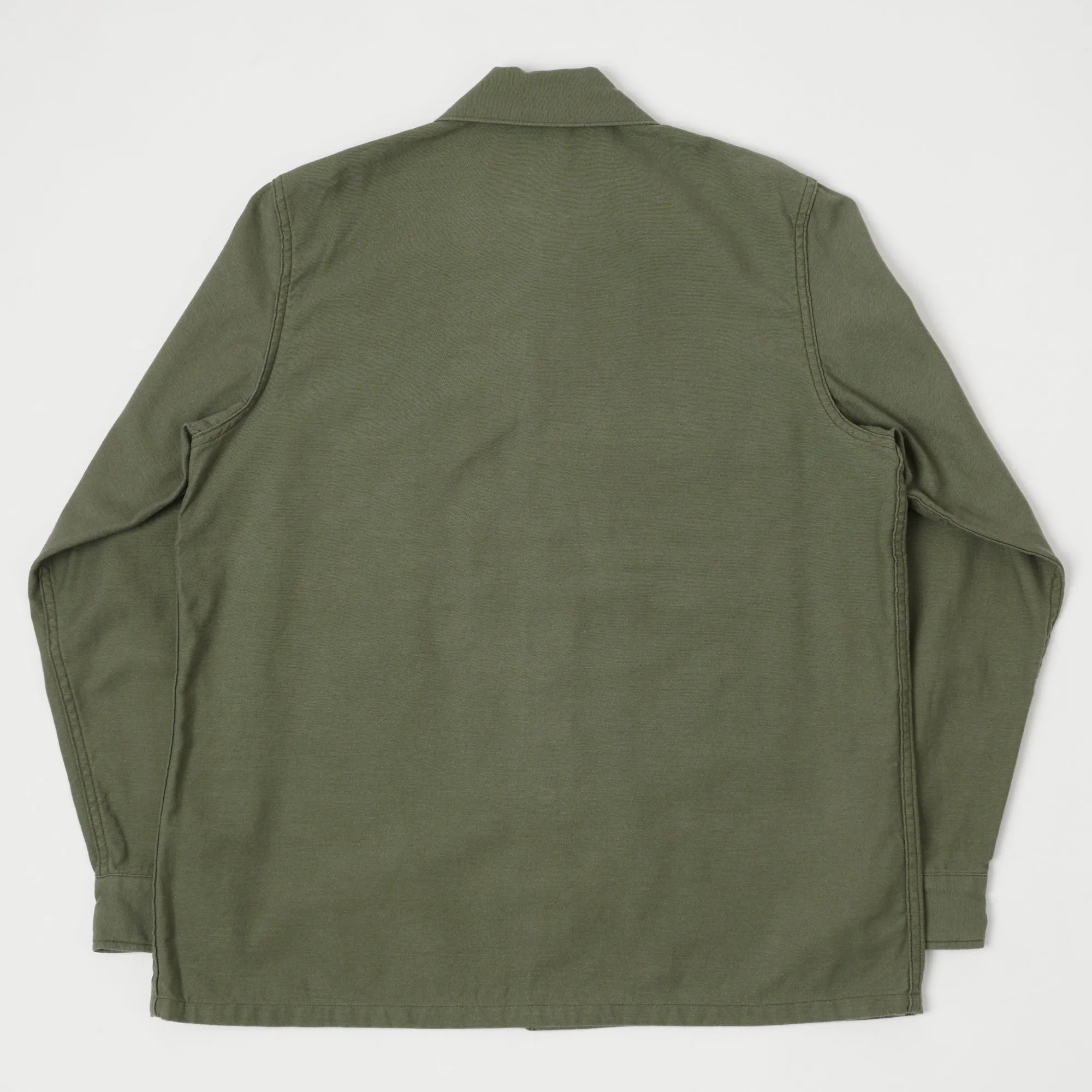 Buzz Rickson's OG-107 Cotton Sateen Utility Shirt - Olive