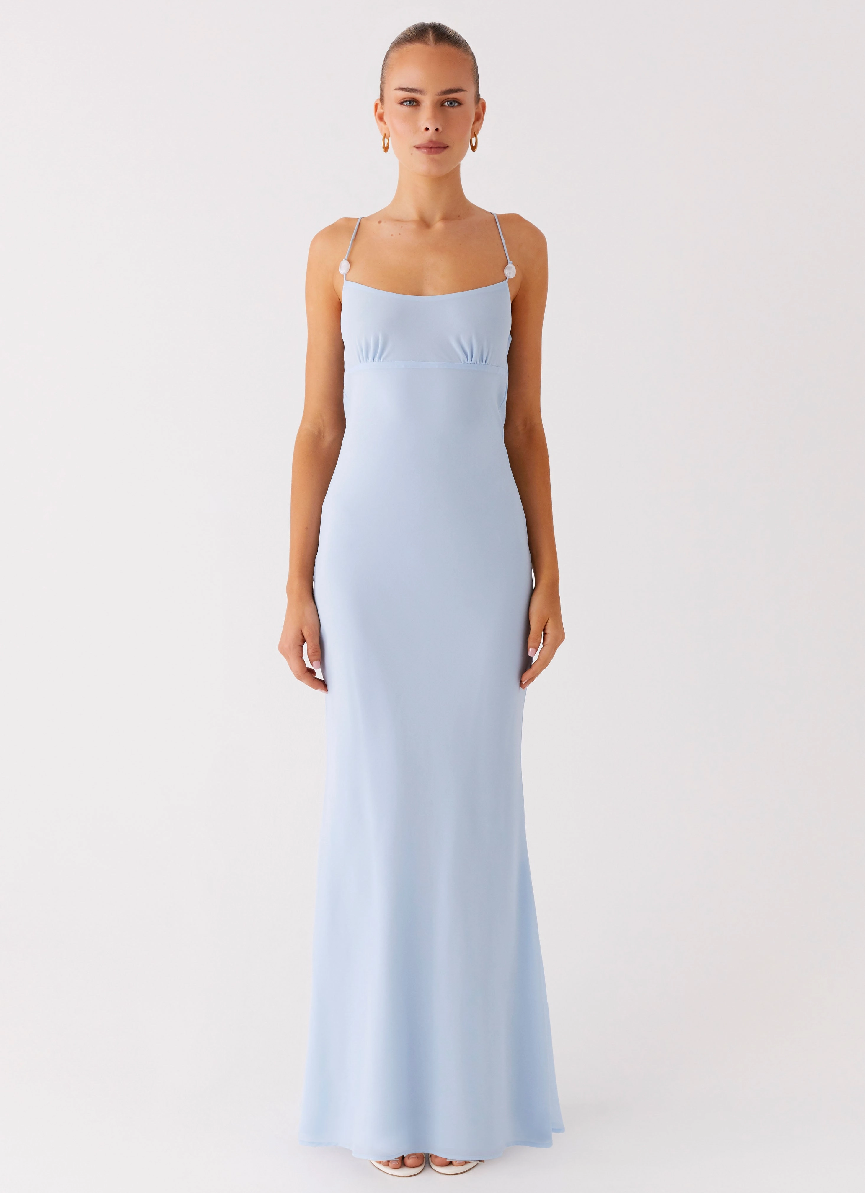 Cabello Maxi Dress - Pale Blue Bold Movement Cozy Style