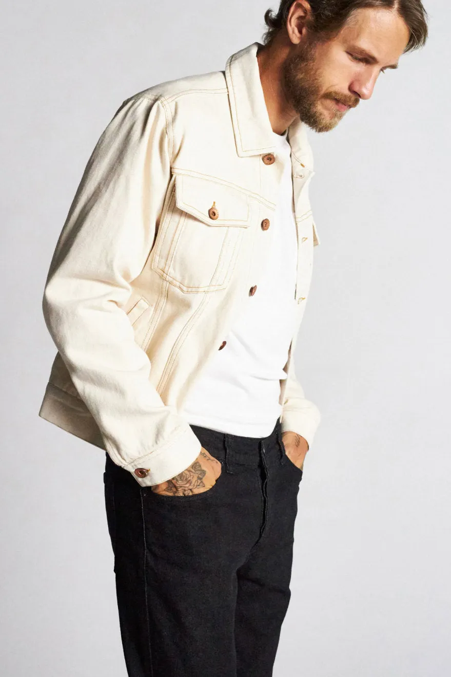 Cable Denim Jacket - Vanilla