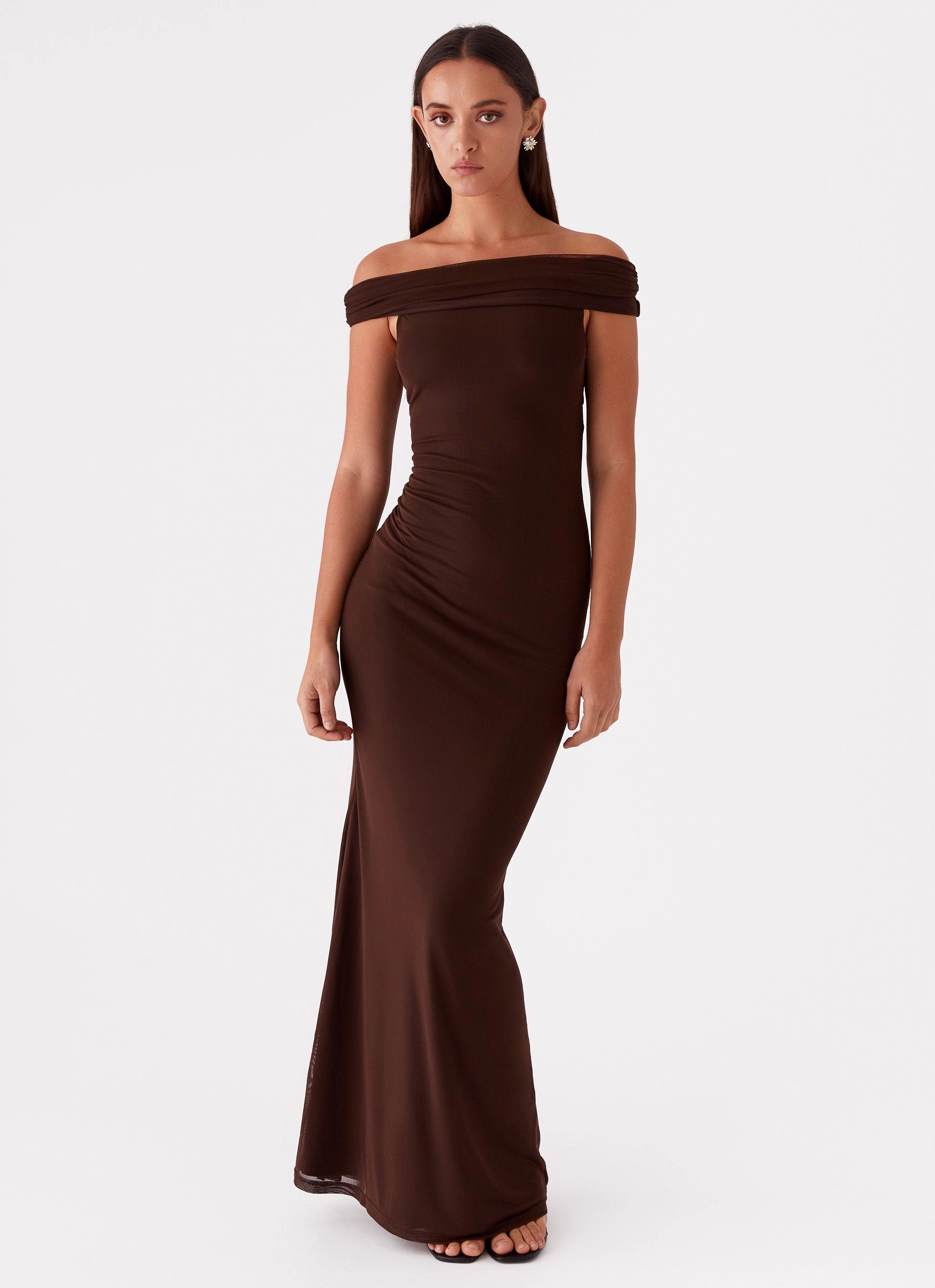 Marilyn Maxi Dress - Chocolate Coral Soft
