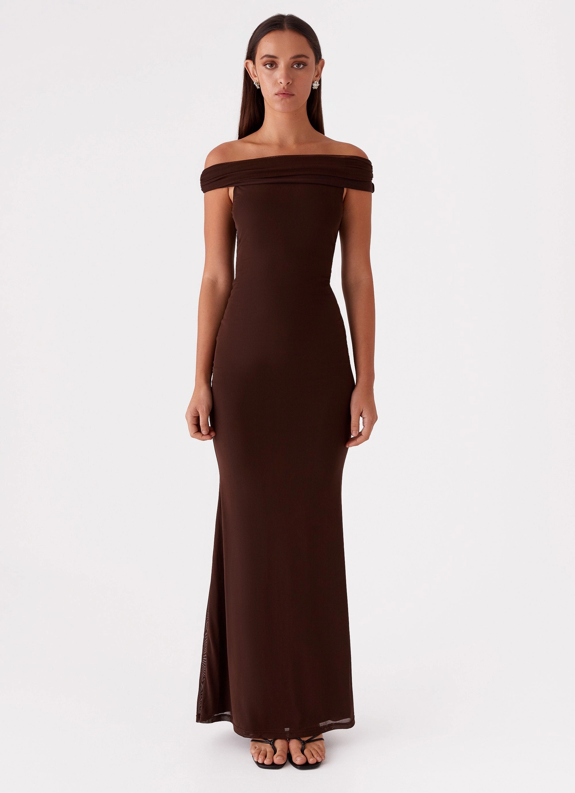Marilyn Maxi Dress - Chocolate Bright bold dress