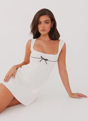Cadence Mini Dress - White Casual Feel