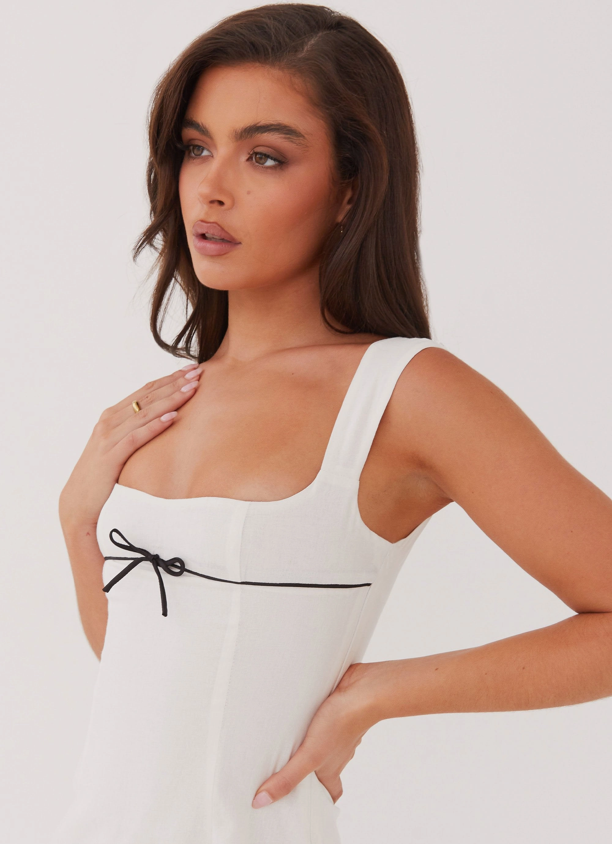 Church Scene Silk Flow Cadence Mini Dress - White