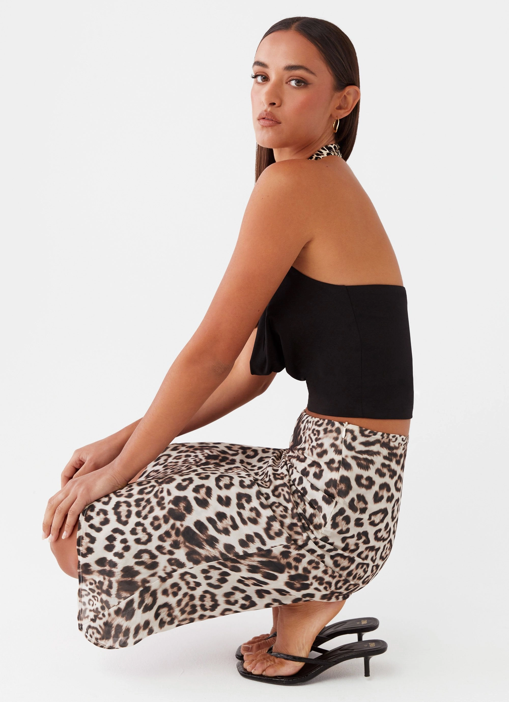 SoftTouch Minimalist Design Cairo Halter Top - Black