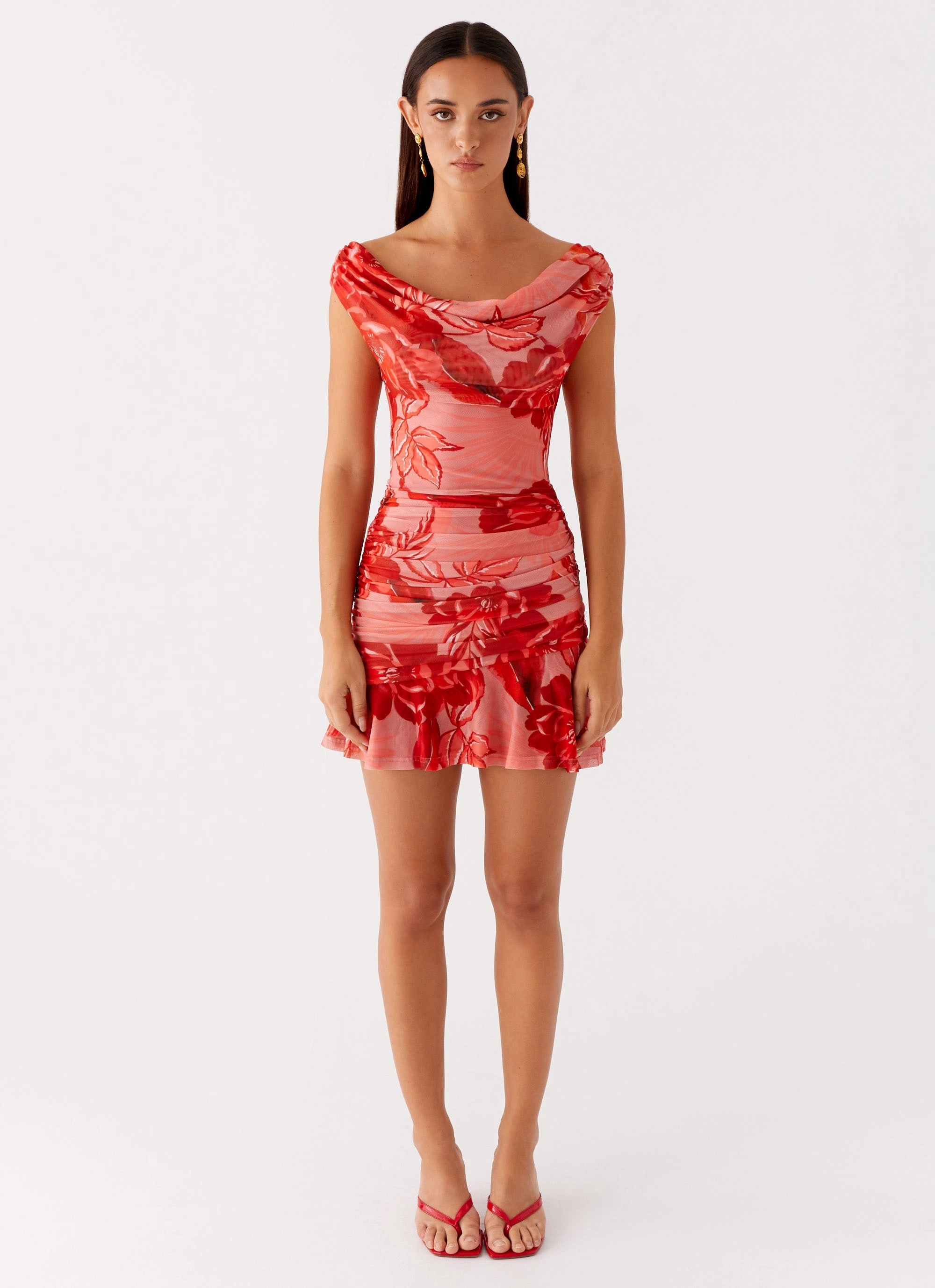 Minimal Motion Versatile Style Cait Mini Dress - Sicily Sunsets Print