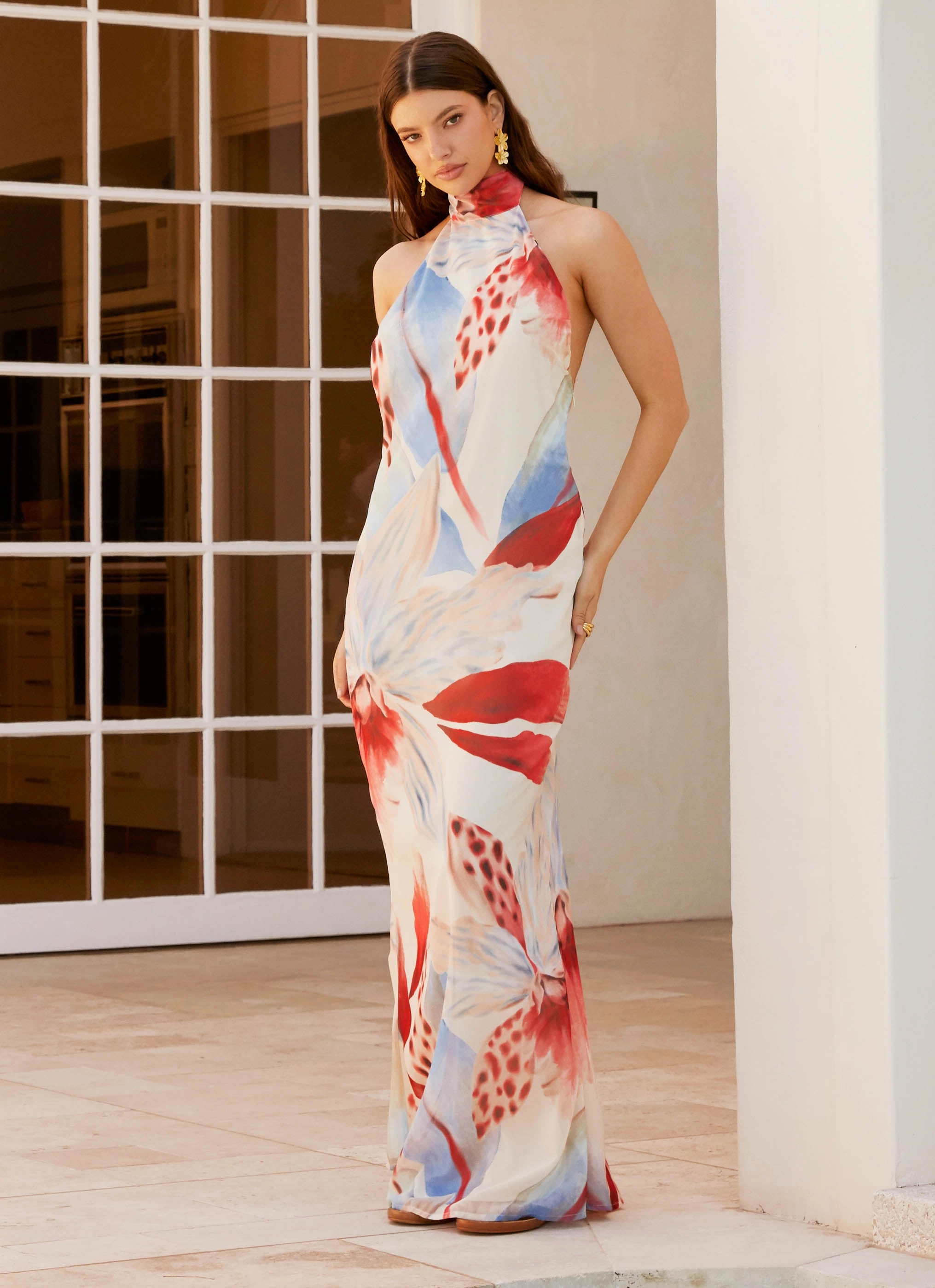 California Maxi Dress - Deep Sea Bloom Family Glow