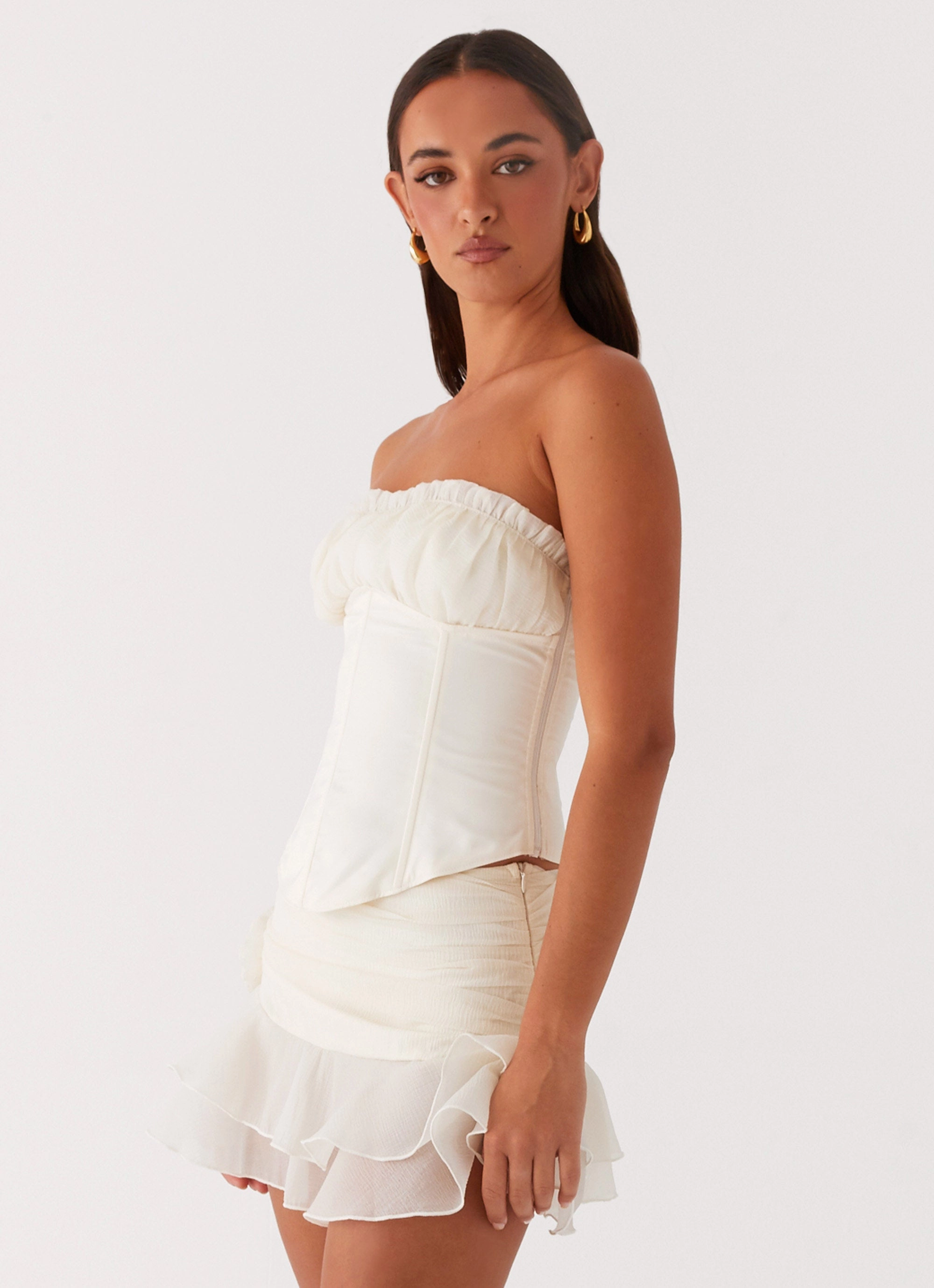 Call Me Never Strapless Corset Top - Ivory Easy to Wear