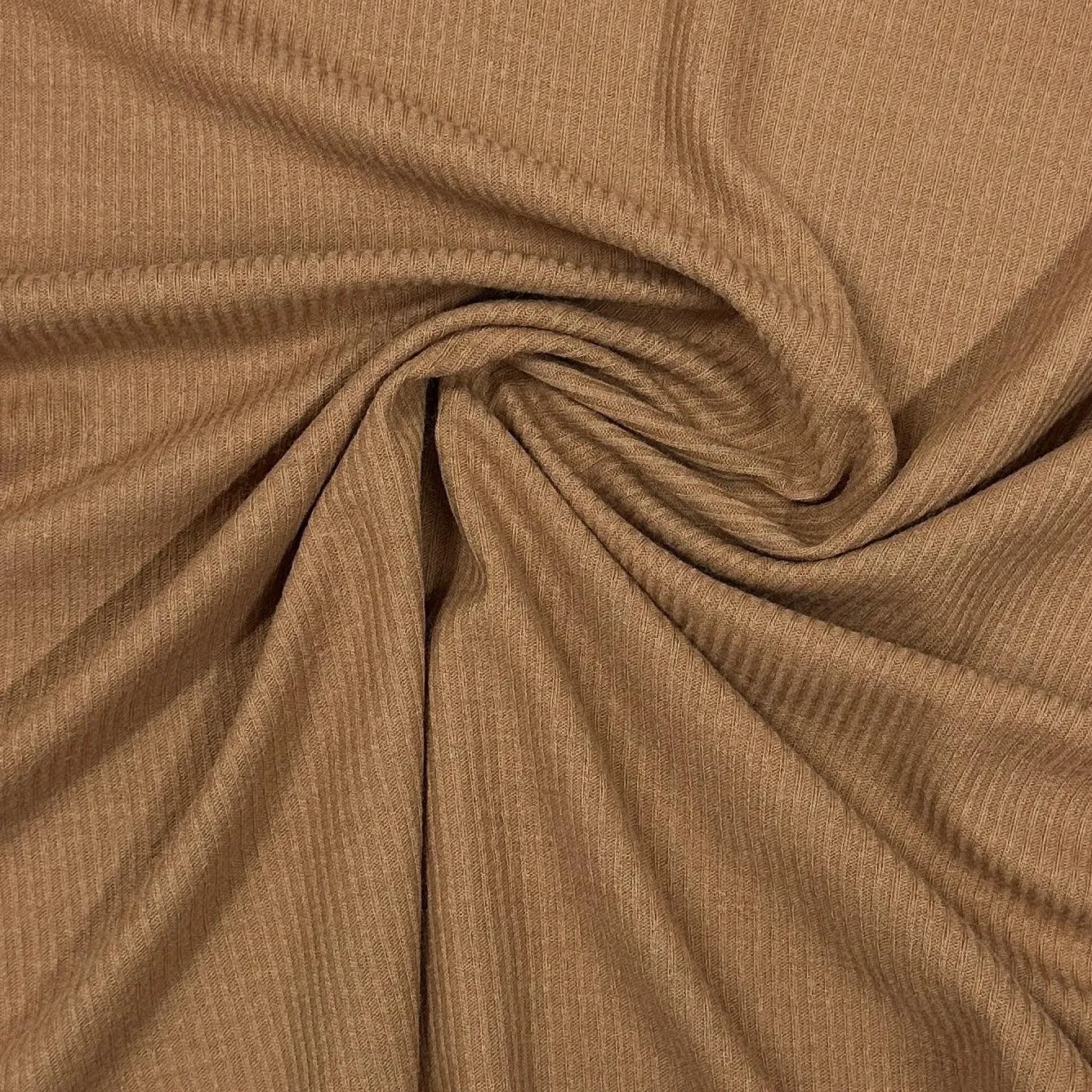 Camel Merino Wool Blend Jersey Fabric