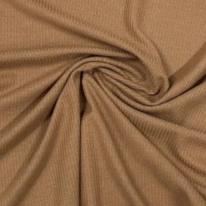 Camel Merino Wool Blend Jersey Fabric