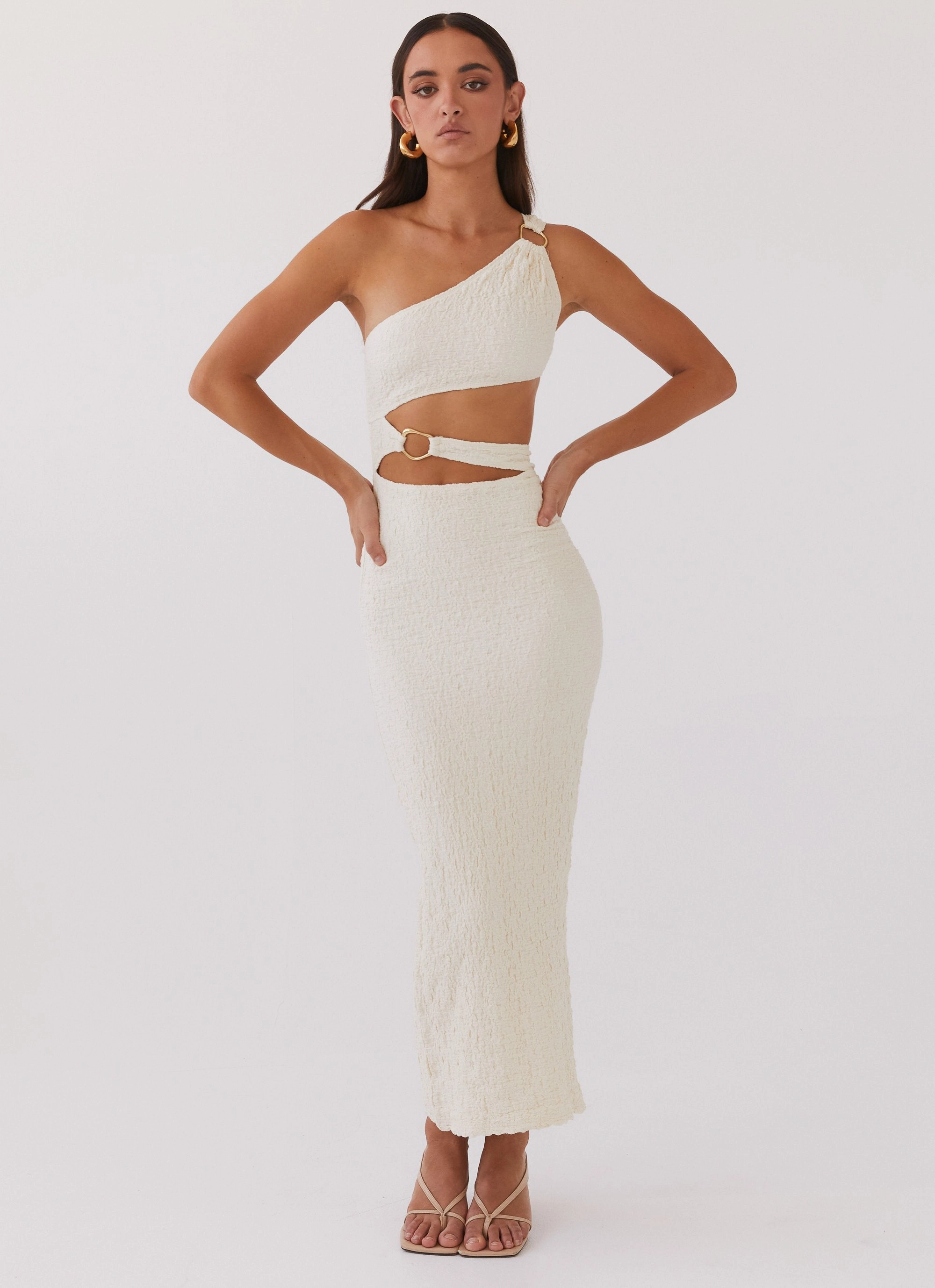 Midi-Length North Haven Maxi Dress - Ivory Wave