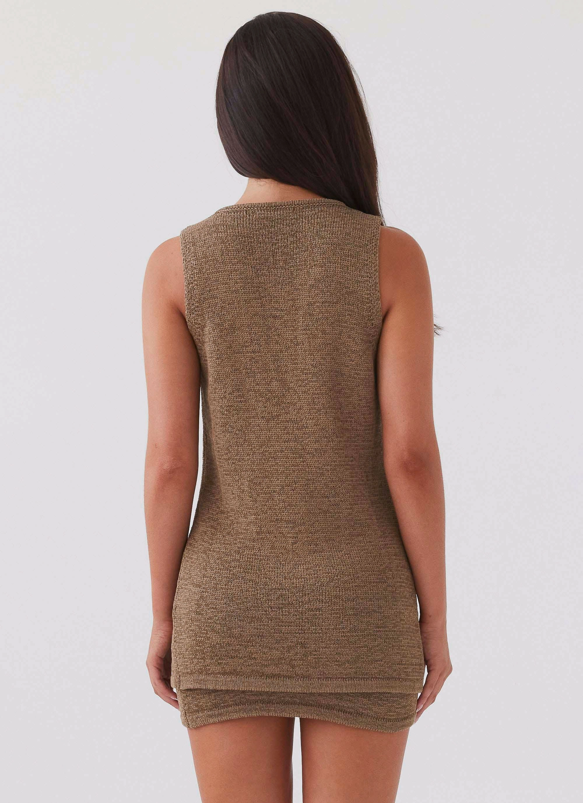 Capri Glow Knit Top - Khaki QuickDrying