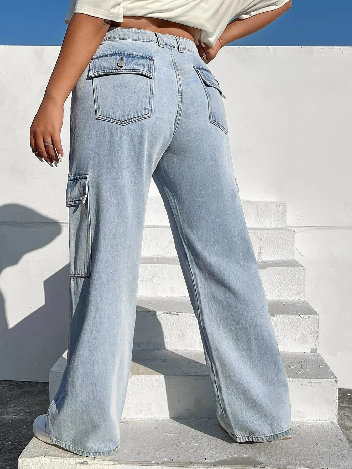Cargo Jeans With Flap Pocket
