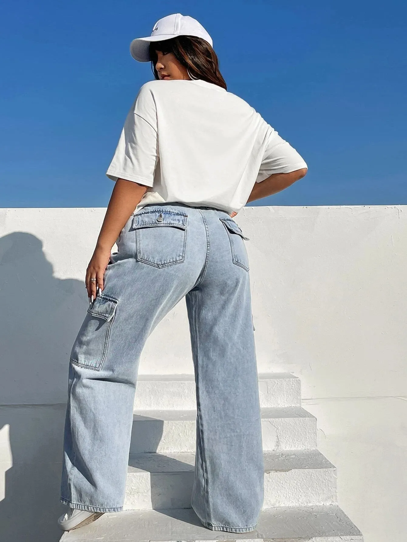 Cargo Jeans With Flap Pocket