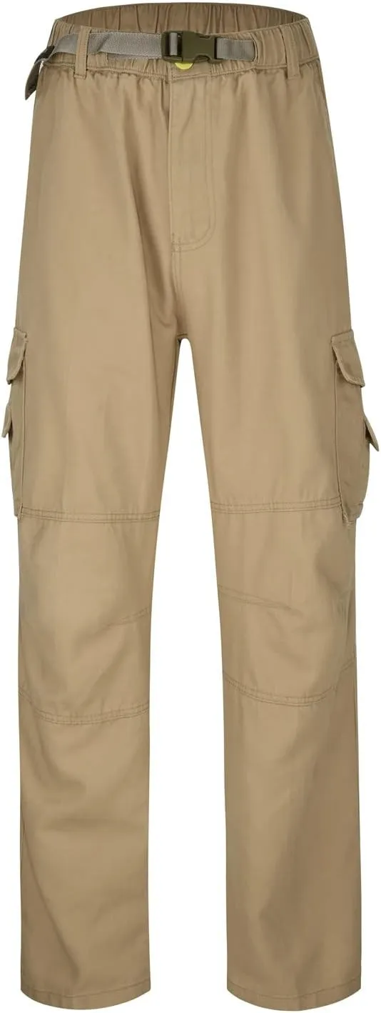 Cargo Jogger Pants for Mens Sweatpants Zipper Pocket Baggy Sweatpants Plus Size Black Military Pants Twill Pants
