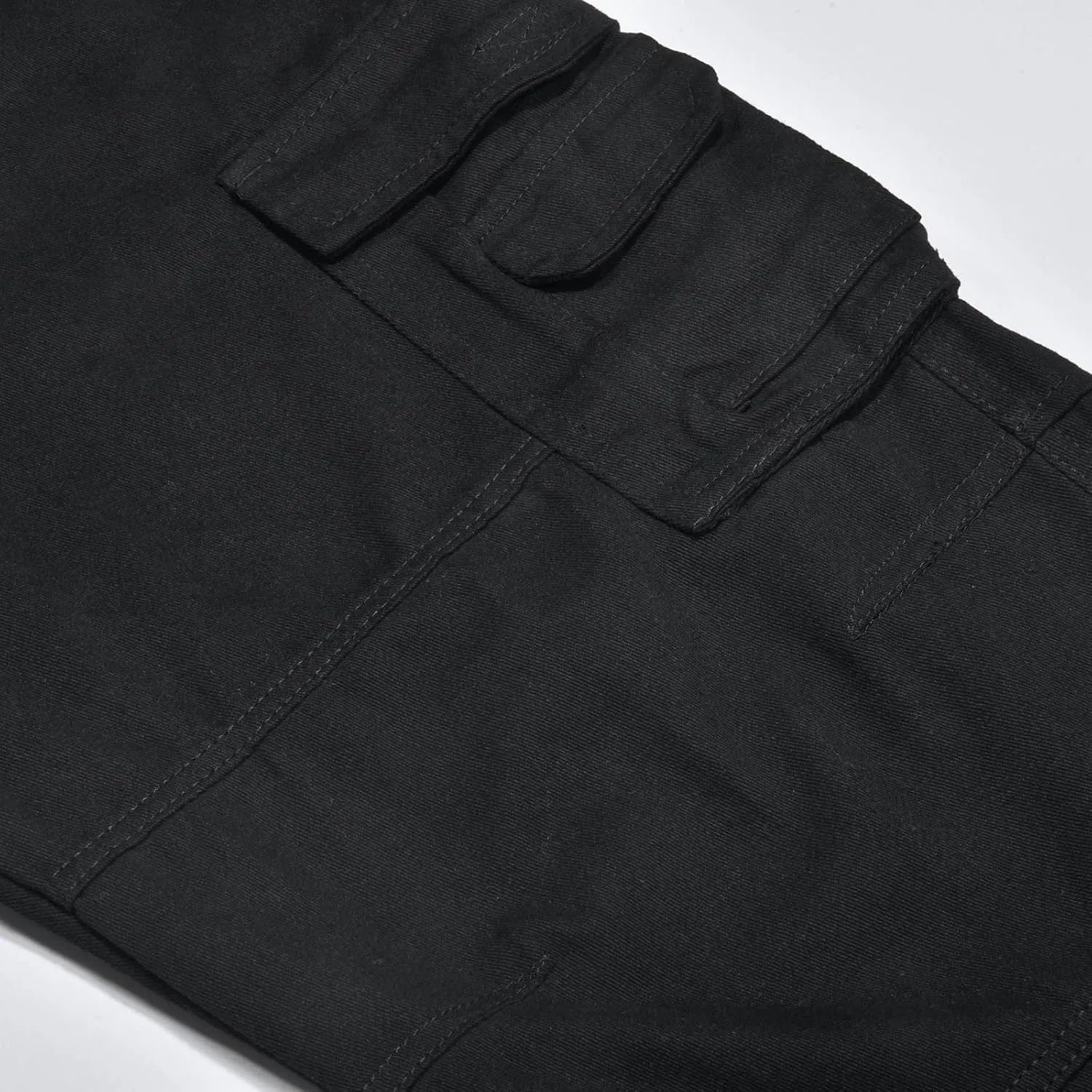 Cargo Jogger Pants for Mens Sweatpants Zipper Pocket Baggy Sweatpants Plus Size Black Military Pants Twill Pants