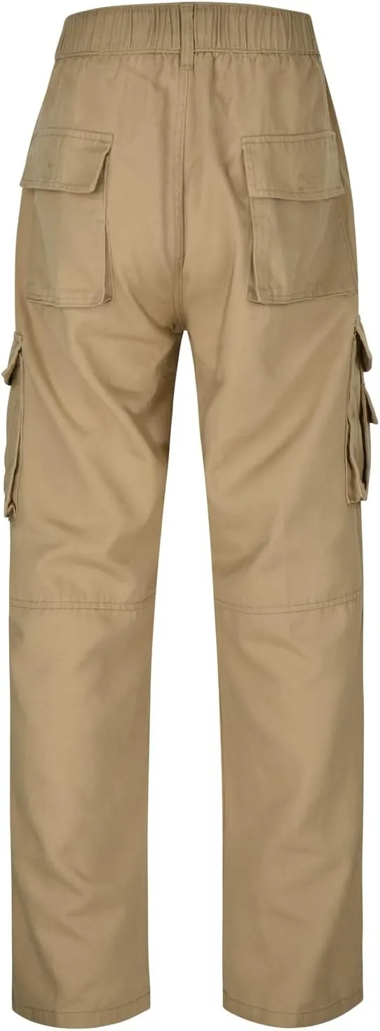Cargo Jogger Pants for Mens Sweatpants Zipper Pocket Baggy Sweatpants Plus Size Black Military Pants Twill Pants