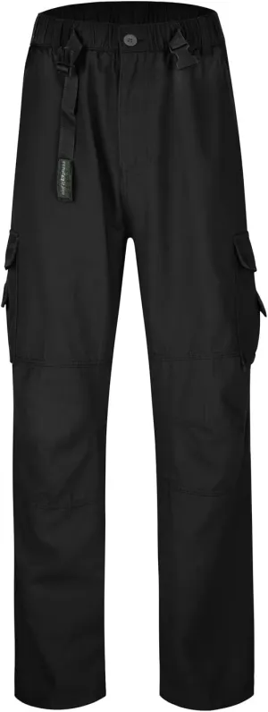 Cargo Jogger Pants for Mens Sweatpants Zipper Pocket Baggy Sweatpants Plus Size Black Military Pants Twill Pants
