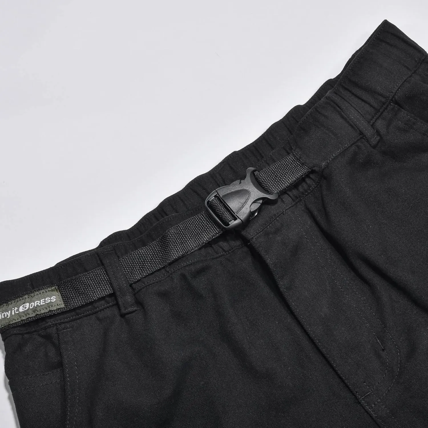 Cargo Jogger Pants for Mens Sweatpants Zipper Pocket Baggy Sweatpants Plus Size Black Military Pants Twill Pants