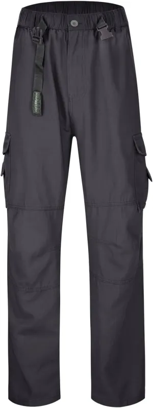 Cargo Jogger Pants for Mens Sweatpants Zipper Pocket Baggy Sweatpants Plus Size Black Military Pants Twill Pants