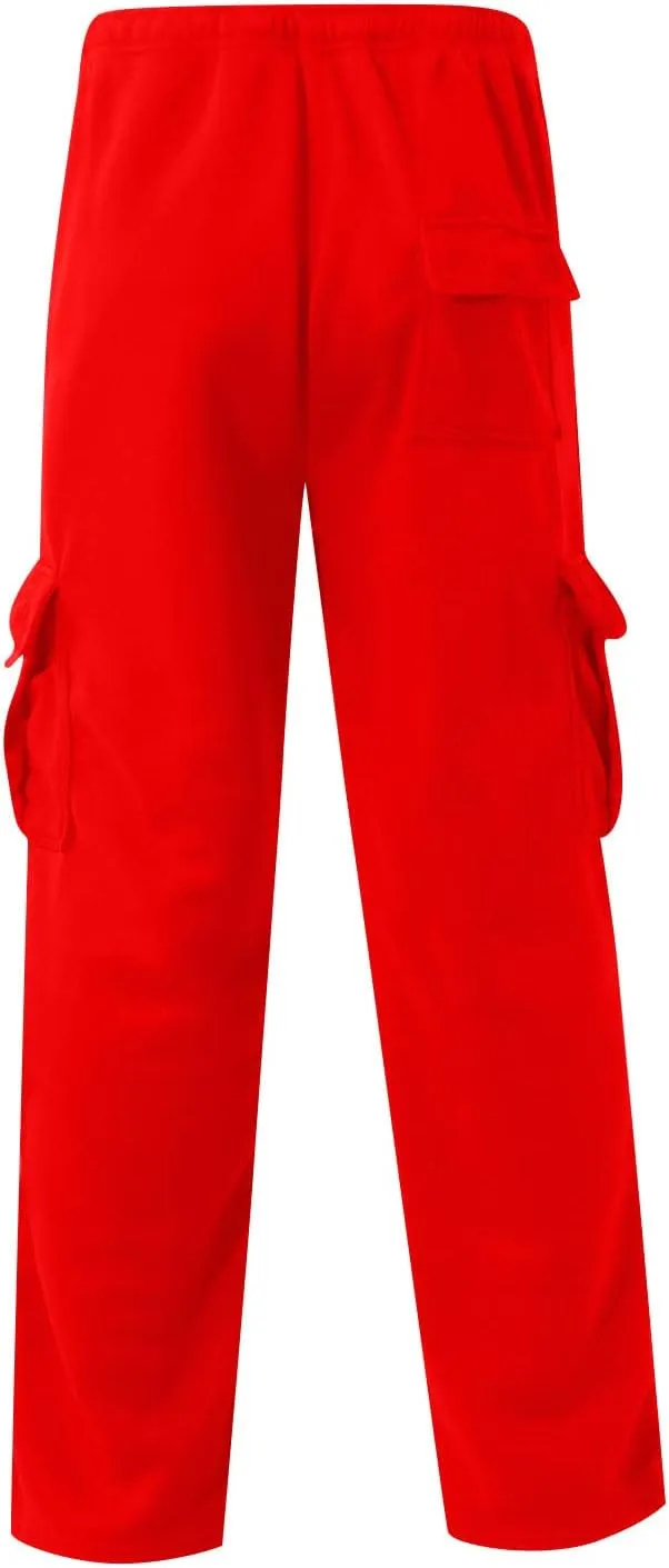 Cargo Pants for Men Baggy Multiple Pockets Pants Casual Elastic Waist Drawstring Cargo Pants Joggers Trousers