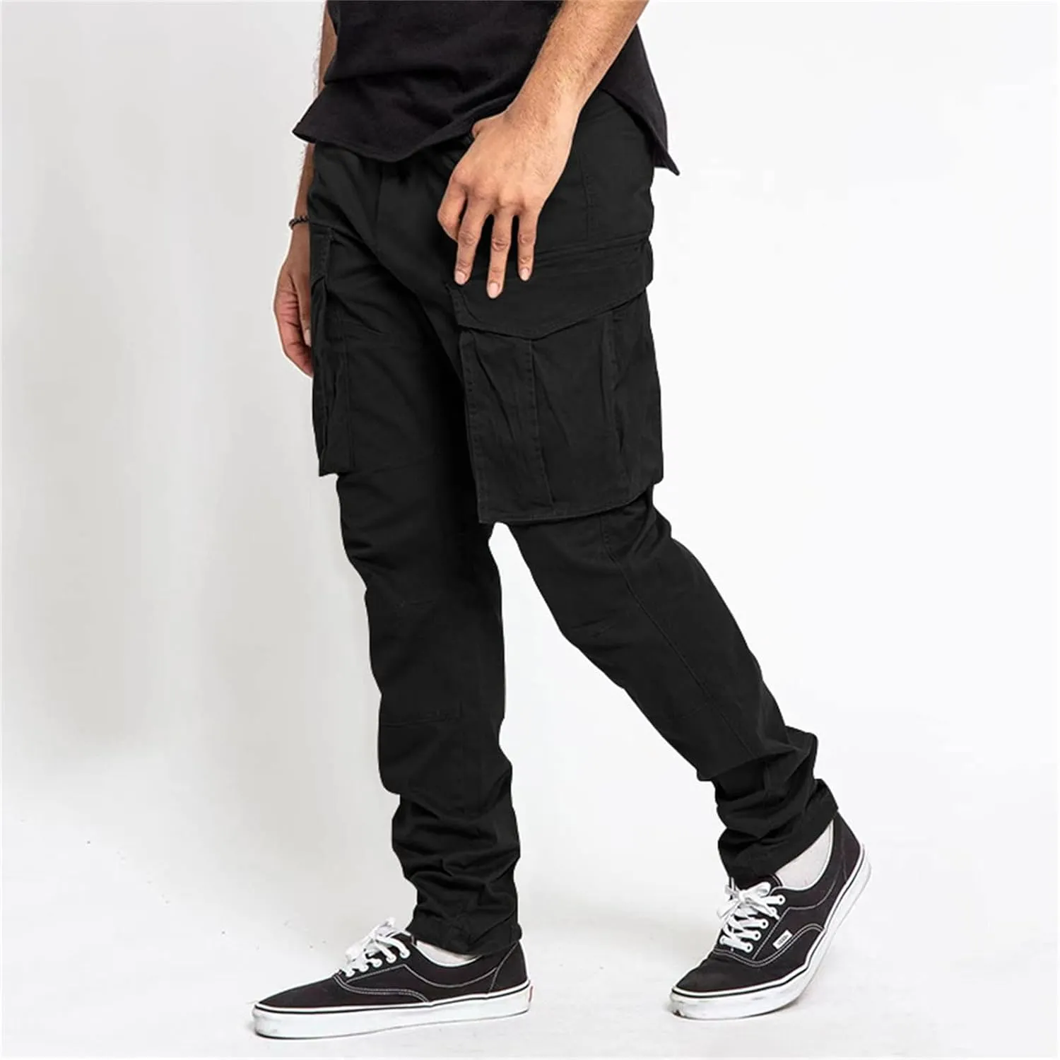 Cargo Pants for Men Relaxed Fit Mens Cargo Pants Casual Fleece Sweatpants with Pockets Big and Tall Pants Cargo Pants