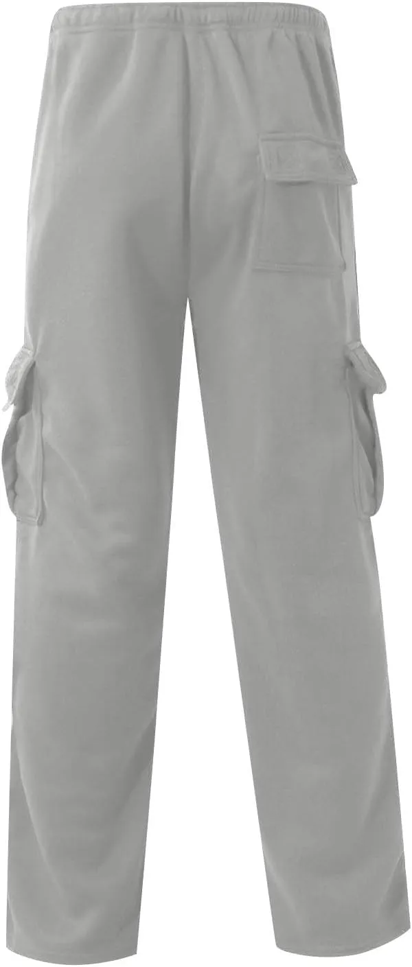 Cargo Pants for Men Relaxed Fit Multiple Pockets Pants Casual Elastic Waist Drawstring Cargo Pants Fashion Trousers