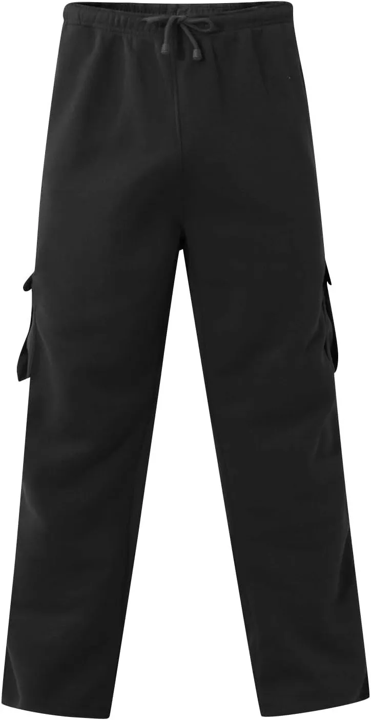 Cargo Pants for Men Relaxed Fit Multiple Pockets Pants Casual Elastic Waist Drawstring Cargo Pants Fashion Trousers