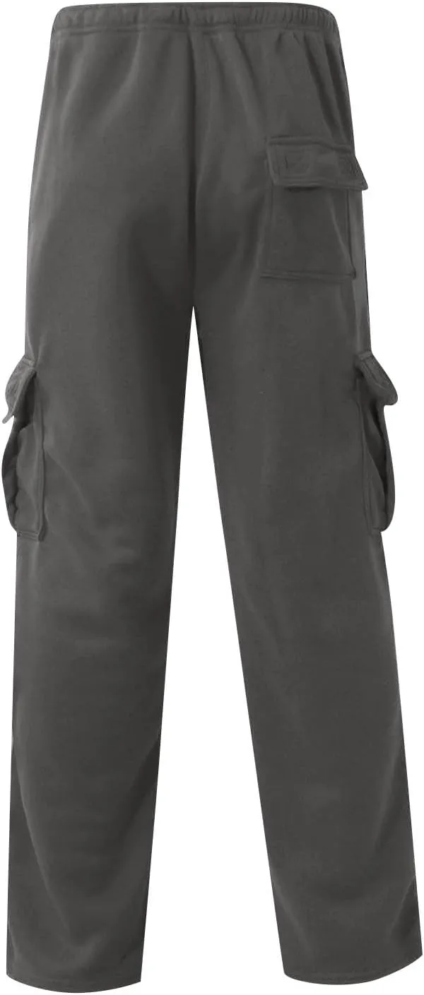 Cargo Pants for Men Relaxed Fit Multiple Pockets Pants Casual Elastic Waist Drawstring Cargo Pants Fashion Trousers