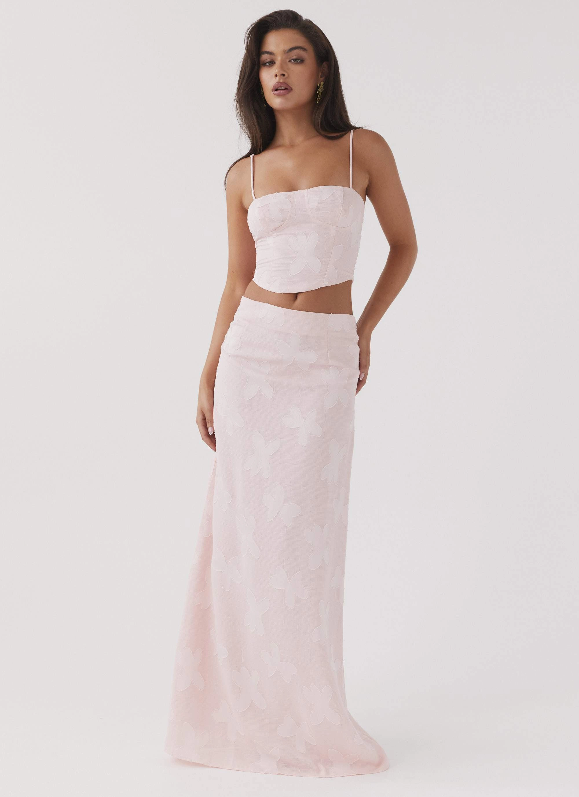 Best Love Maxi Skirt - Pink Petal InterchangeableLining Smart Casual