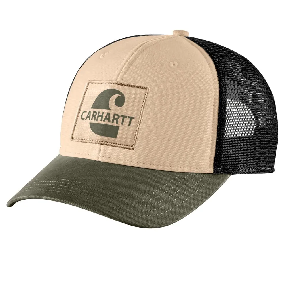 Carhartt 105692 Men's Canvas Mesh-Back Logo Graphic Cap