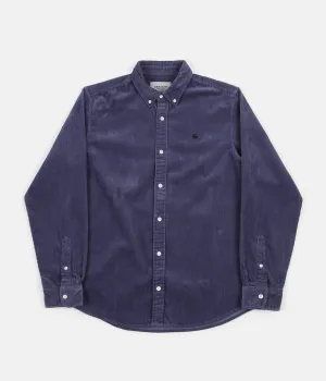 Carhartt Madison Cord Shirt - Cold Viola / Black