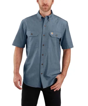 Carhartt Men's Short Sleeve Chambray Shirt - Denim Blue Chambray