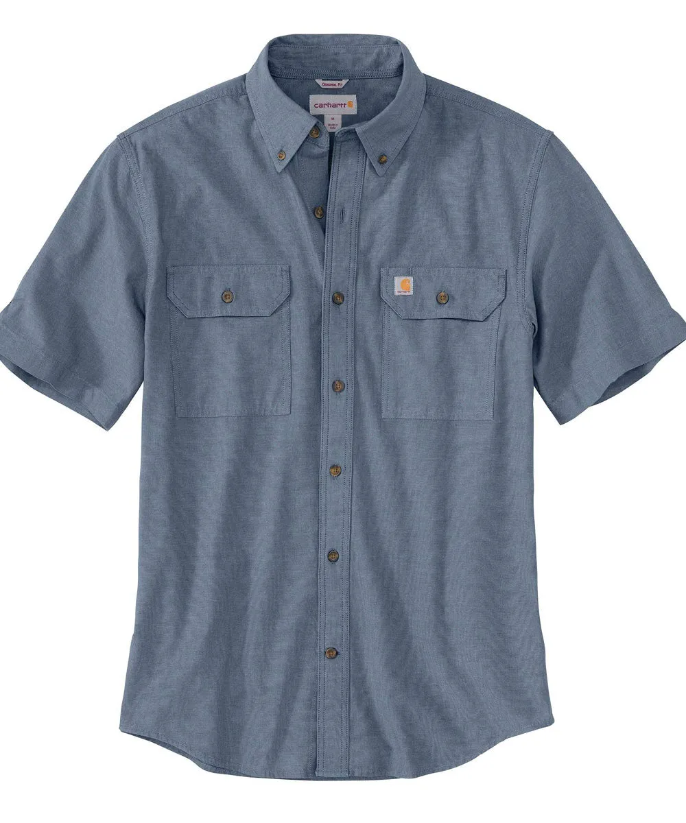 Carhartt Men's Short Sleeve Chambray Shirt - Denim Blue Chambray
