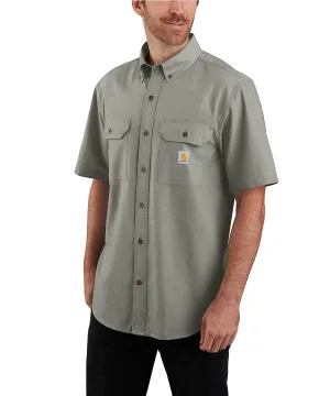 Carhartt Men's Short Sleeve Chambray Shirt - Dusty Olive Chambray