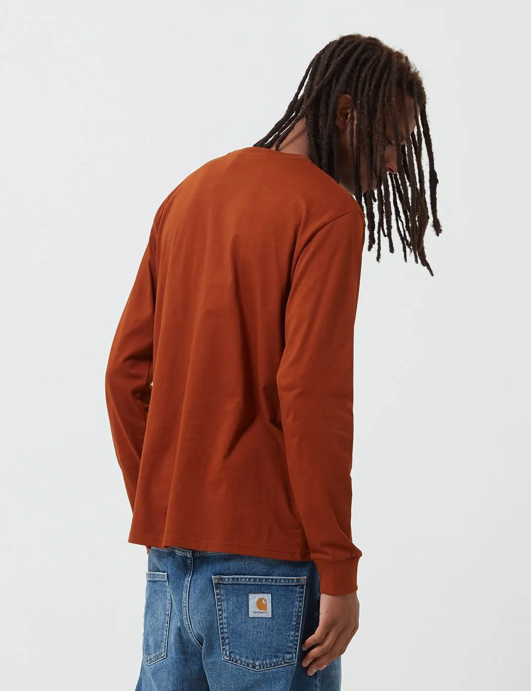 Carhartt-WIP Pocket Long Sleeve T-Shirt - Brandy