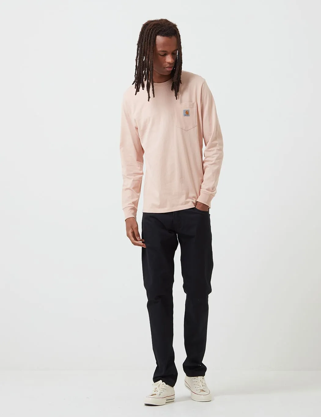 Carhartt-WIP Pocket Long Sleeve T-Shirt - Powdery Pink