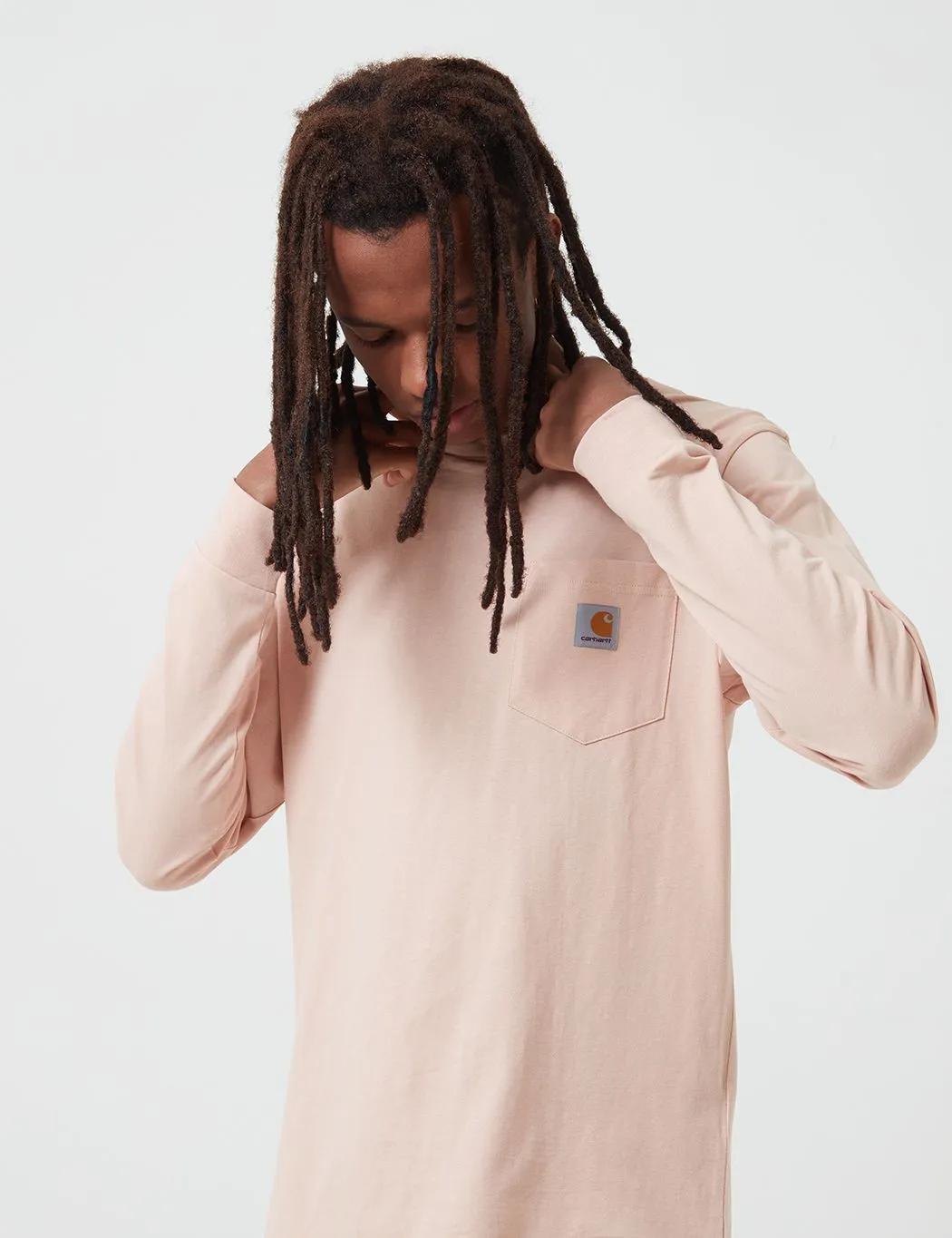 Carhartt-WIP Pocket Long Sleeve T-Shirt - Powdery Pink