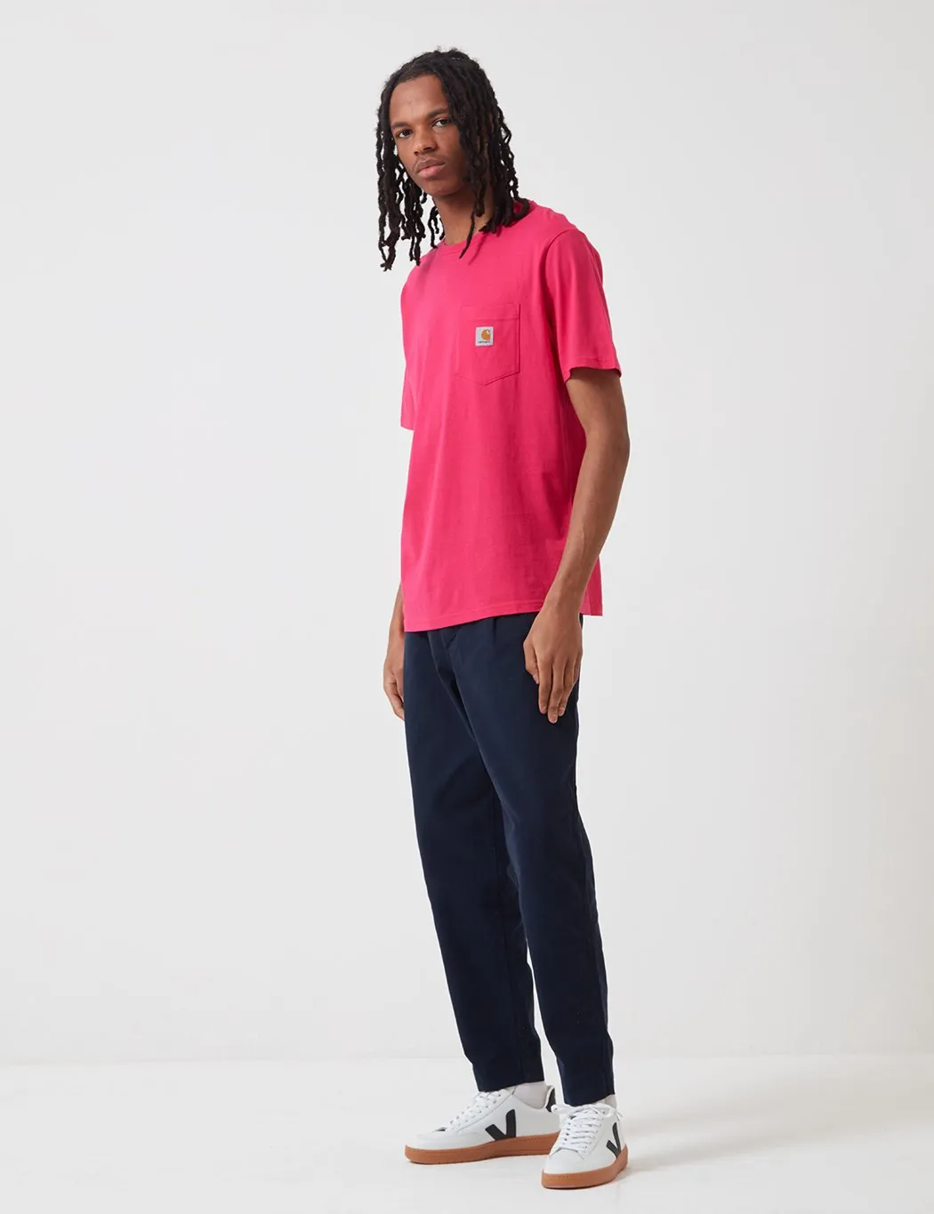 Carhartt-WIP Pocket T-Shirt - Ruby Pink