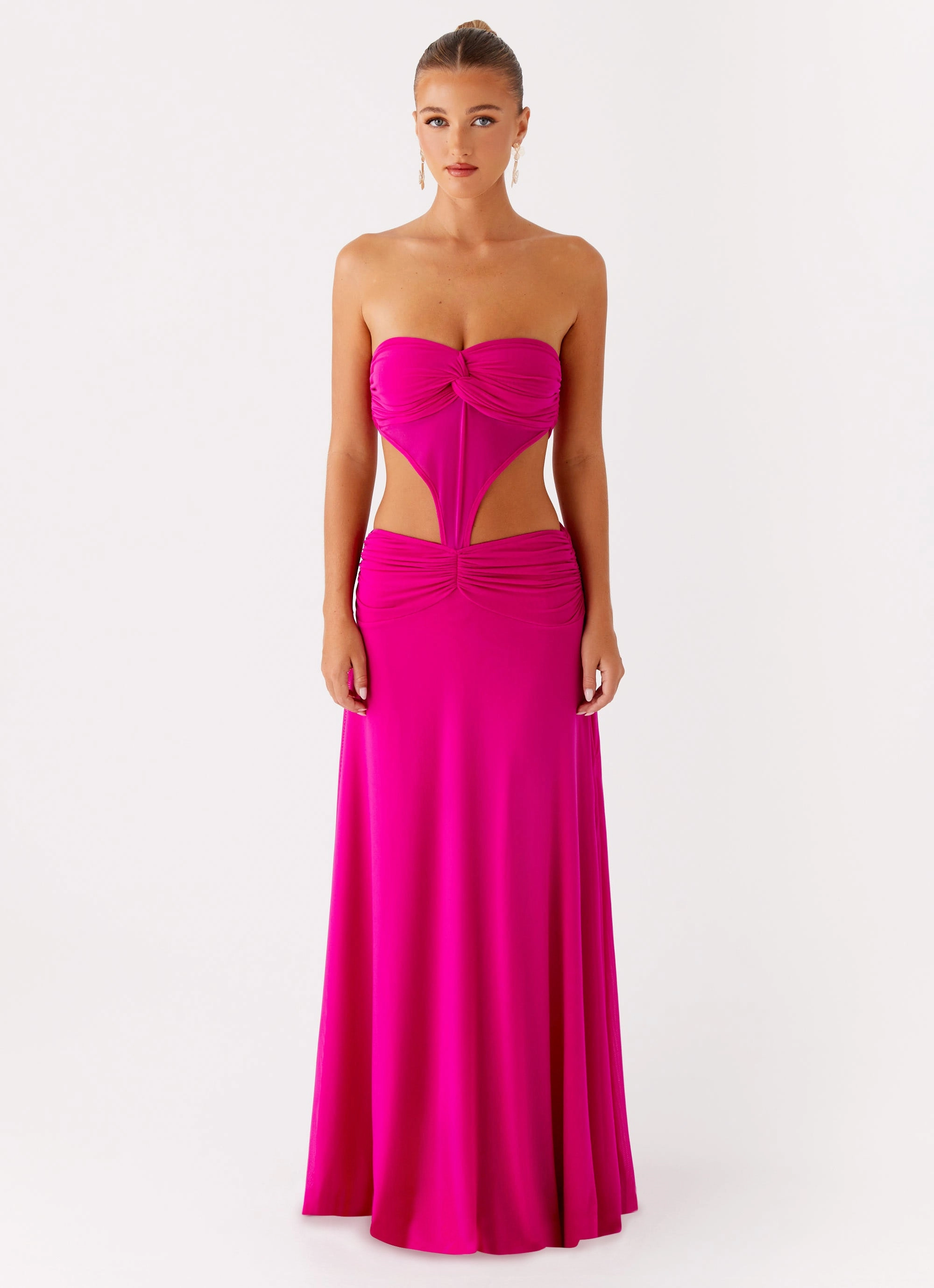 Charming Design Trendy Silhouette Carlene Maxi Dress - Fuchsia