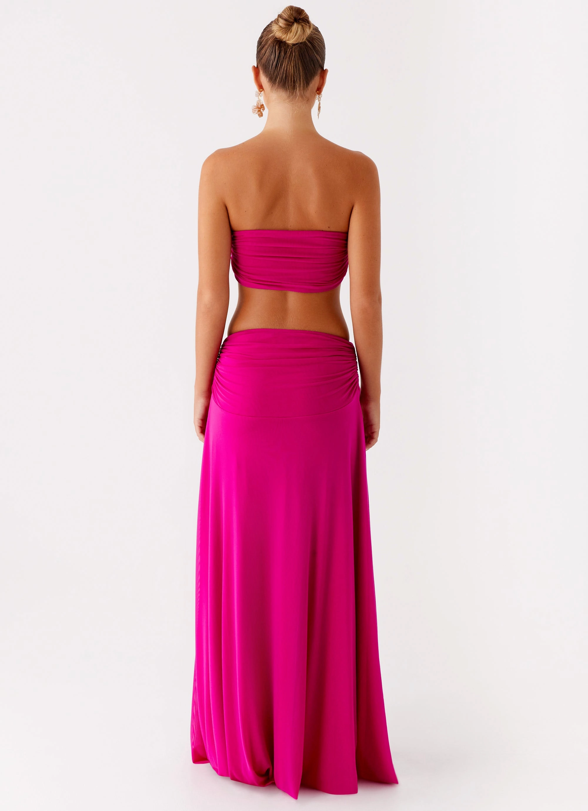 Shiny surface Carlene Maxi Dress - Fuchsia