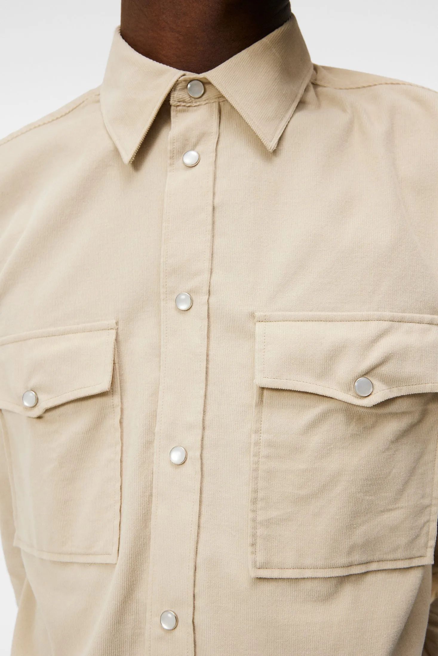 Carlos Reg Cord Shirt / Oyster Gray